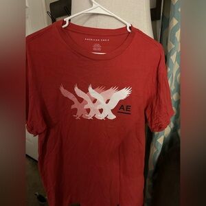 American Eagle Outfitters Red Short Sleeve Tee